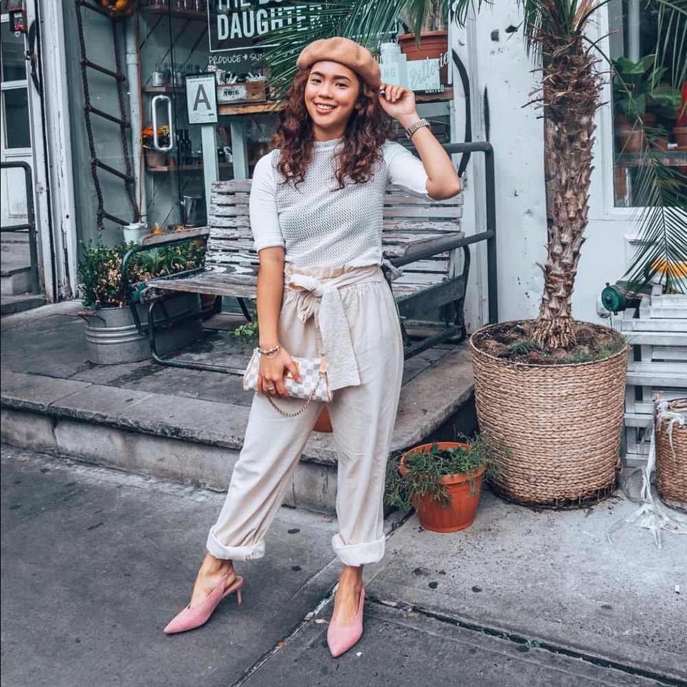 SOLD—ASOS paperbag wide leg pants